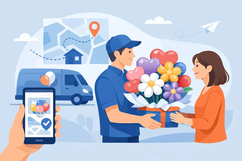 Balloon Flower Arrangement Delivery Made Easy