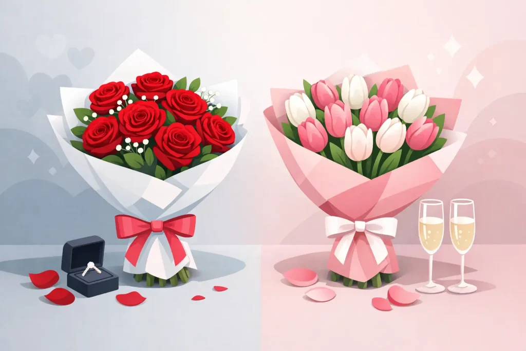 Roses or Tulips for an Anniversary Gift Today